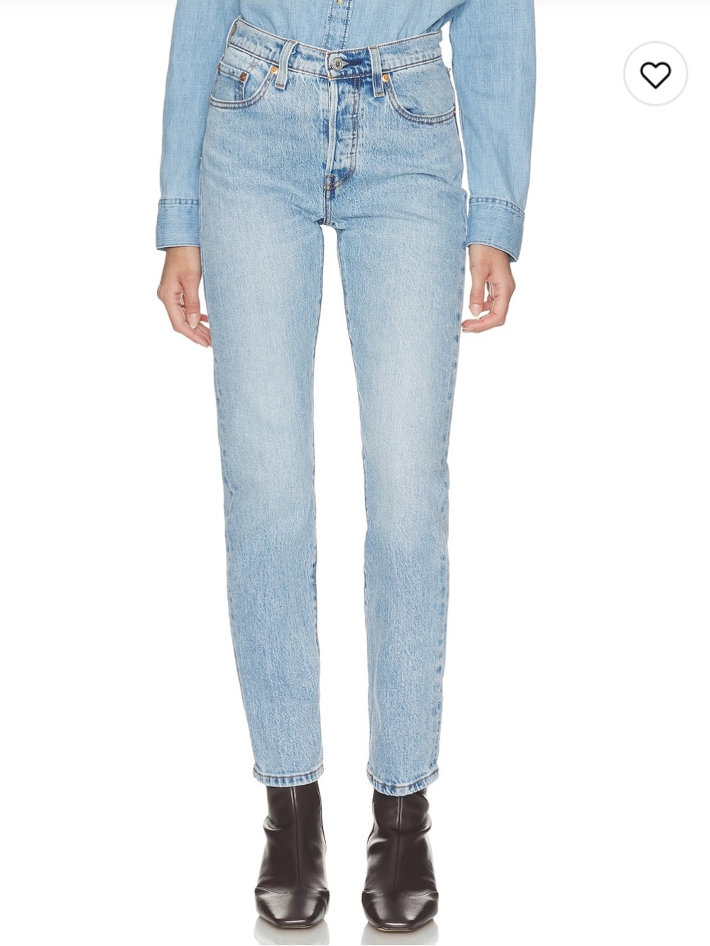 Levi's Light Blue Straight Leg 501 Jeans